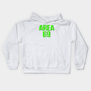 Funny Alien Design Area 69 Kids Hoodie